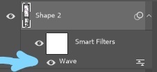 click on Wave filter in smart filter under layer